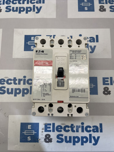 Cutler-Hammer | EHD3040 | 40 Amp | 480 Volt | 3 Pole | New Pullout Circuit Breaker