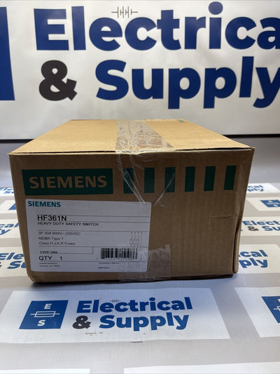 Siemens | HF361N | 30 Amp | 600 Volt | 3 Pole | 4 Wire Fused Heavy Duty Safety Switches