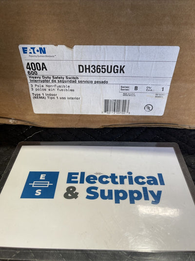 Eaton | DH365UGK | 400 Amp | 600 Volt | 3 Pole | NEMA 1 | Non-Fusible Heavy Duty Safety Switch