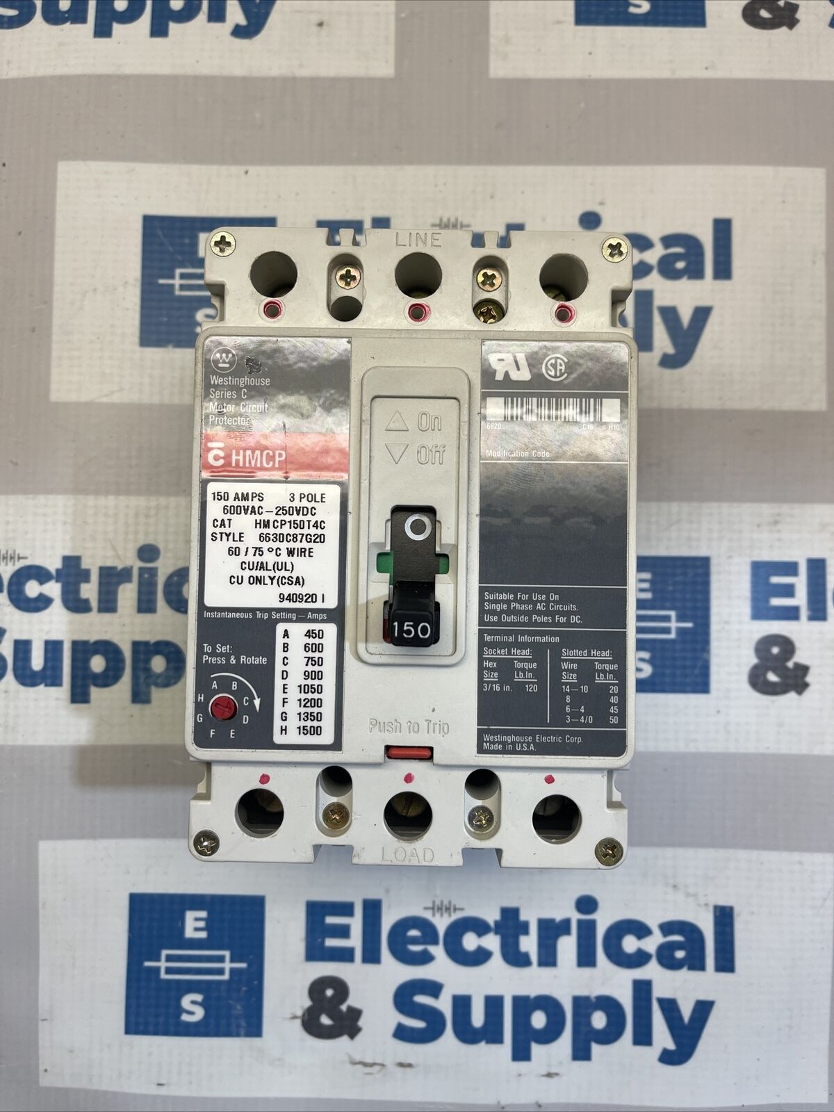 Nuovo Martello Posate Eaton Hmcp150t4c Ser. C 3-poli 150a Interruttore Nuovo Martello Posate Eaton Hmcp150t4c Ser. C 3-poli 150a Interruttore