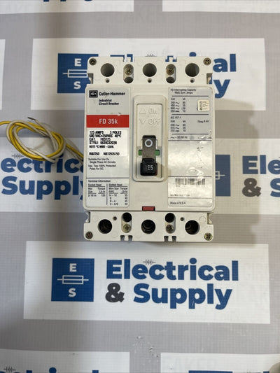 Cutler-Hammer | FD3125 | 125 Amp | 600 Volt | 3 pole | Circuit Breaker with SNT1LP08K Shunt