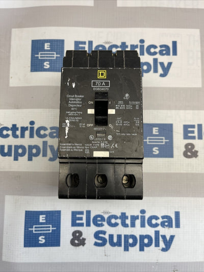 Square D | EGB34070 | 70 Amp | 277/480 Volt | 3 Pole | Reconditioned Circuit Breaker
