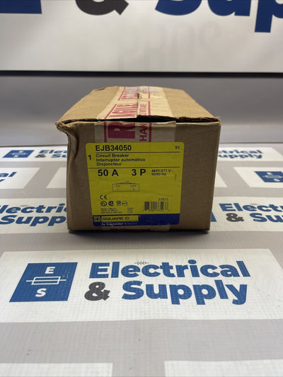 Square D | EJB34050 | 50 Amp | 480 Volt | 3 Pole | New EJB Molded Case Circuit Breaker
