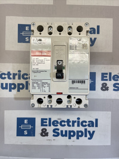 HFD3175 | Cutler-Hammer | 175 Amp | 65kA at 480 Volt | 3 Pole | Reconditioned Circuit Breaker