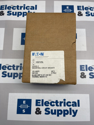 Eaton | ED2125L | 125 Amp | 240 Volt | 2 Pole | New Circuit Breaker