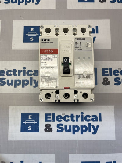 Eaton | FD3150 | 150 Amp | 600 VAC/250 VDC | 3 Pole | New Surplus FD35k Circuit Breaker