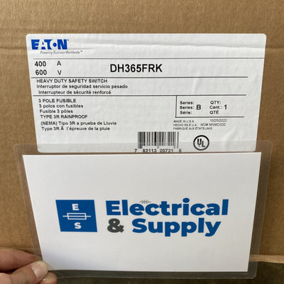 Eaton | DH365FRK | 400 Amp | 600 Volt | 3 Pole | NEMA 3R | Heavy Duty Safety Switch and Disconnect